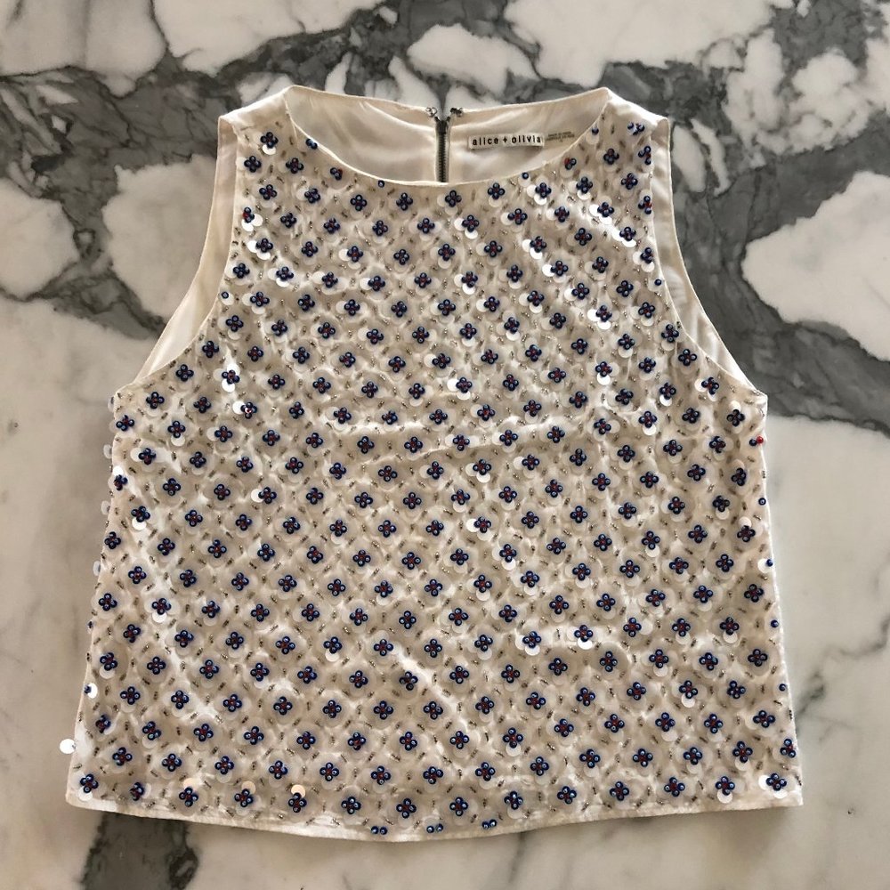 Alice & Olivia beaded tank - gorgeous, size 10!